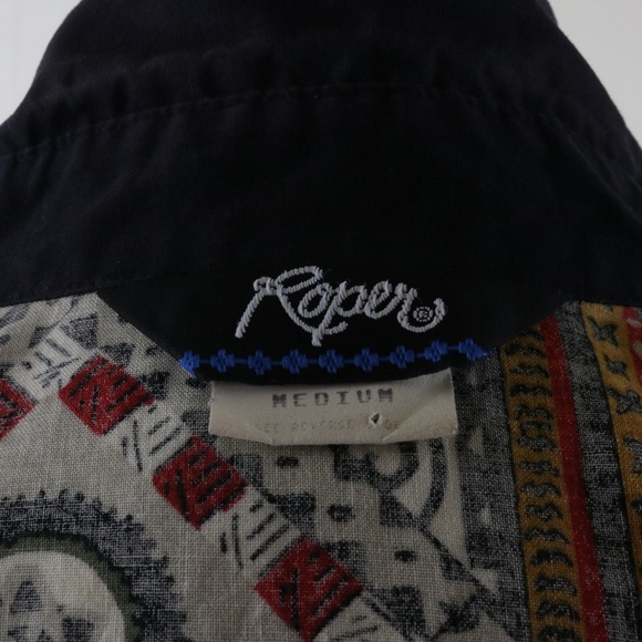 Roper Button Down Crop M Top - Picture 7 of 8